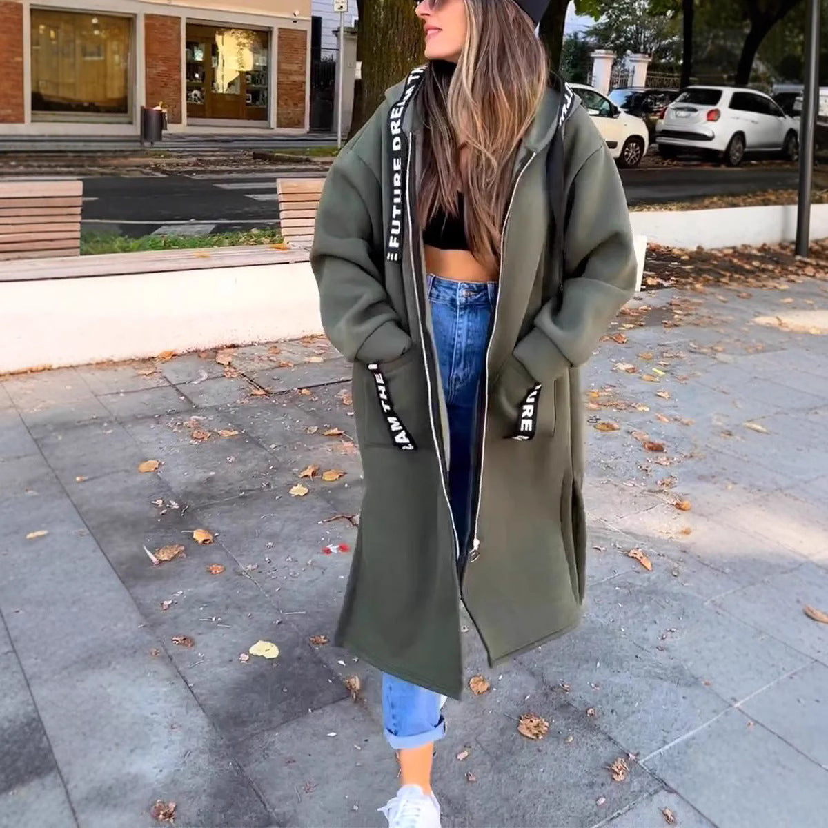 LOUISA | Manteau Long Décontracté Femme à Ouverture Devant