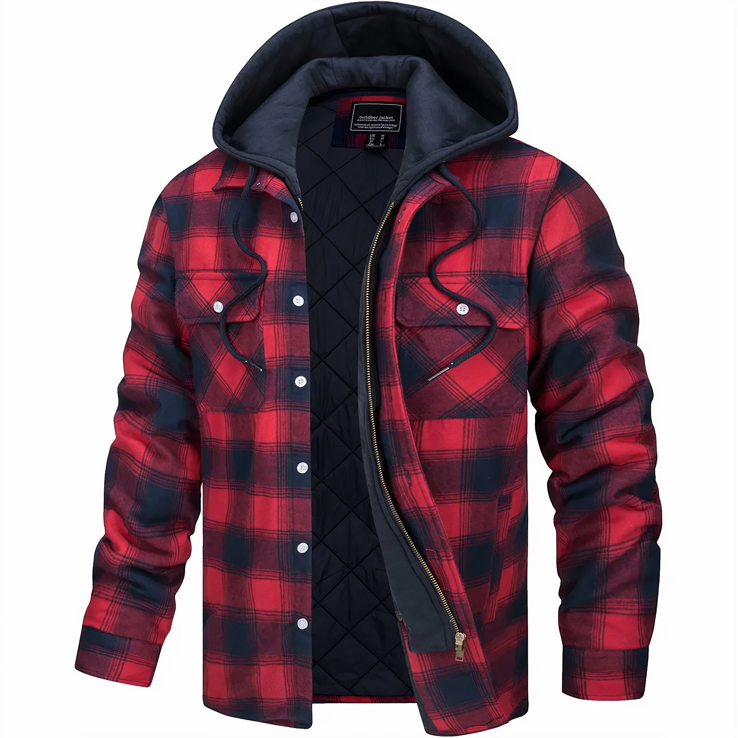 Karl™ | Veste à carreaux avec fermeture éclair