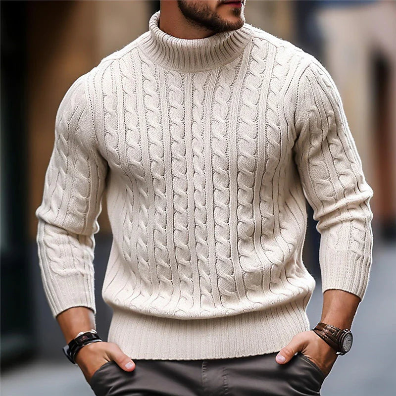 Pull en Maille Câble Premium pour Hommes